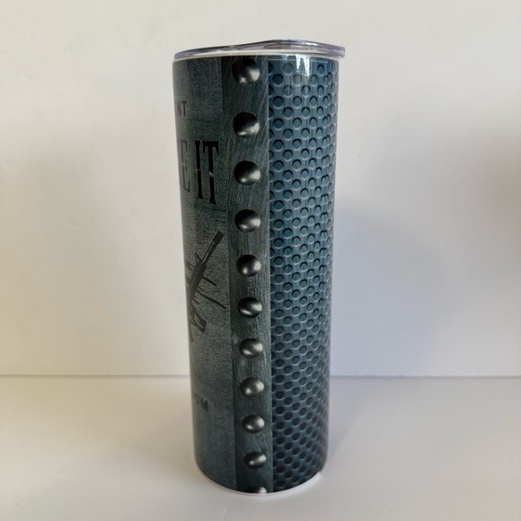 Patriotic Tumbler with American Flag Design 20oz Skinny - Picture 4 of 4